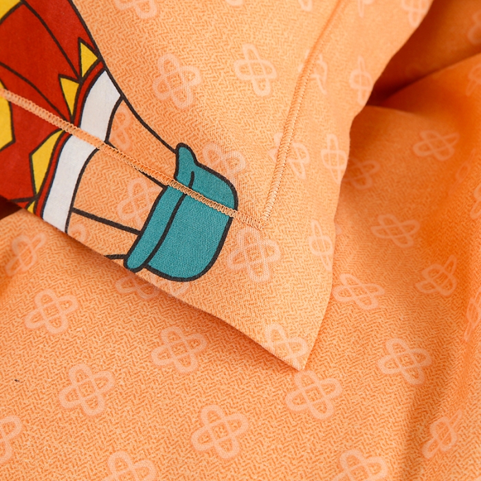 91家纺网 家纺一手货源 找家纺 畅畅 2024爆款全棉喷气活性印花磨毛四件套 HMJ热气球-桔