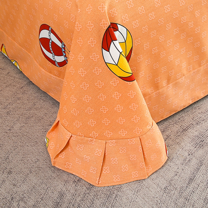 91家纺网 家纺一手货源 找家纺 畅畅 2024爆款全棉喷气活性印花磨毛四件套 HMJ热气球-桔