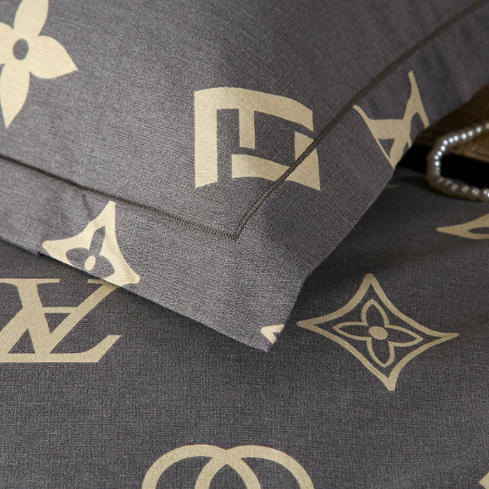 91家纺网 家纺一手货源 找家纺 畅畅 2024爆款全棉喷气活性印花磨毛四件套 HMJ英伦风尚-灰