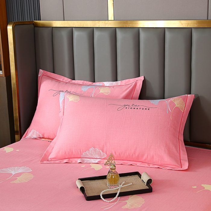 91家纺网 家纺一手货源 找家纺 畅畅 2024爆款全棉喷气活性印花磨毛四件套 YY花园春景-粉