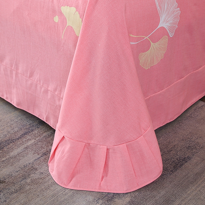 91家纺网 家纺一手货源 找家纺 畅畅 2024爆款全棉喷气活性印花磨毛四件套 YY花园春景-粉