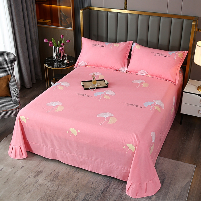 91家纺网 家纺一手货源 找家纺 畅畅 2024爆款全棉喷气活性印花磨毛四件套 YY花园春景-粉