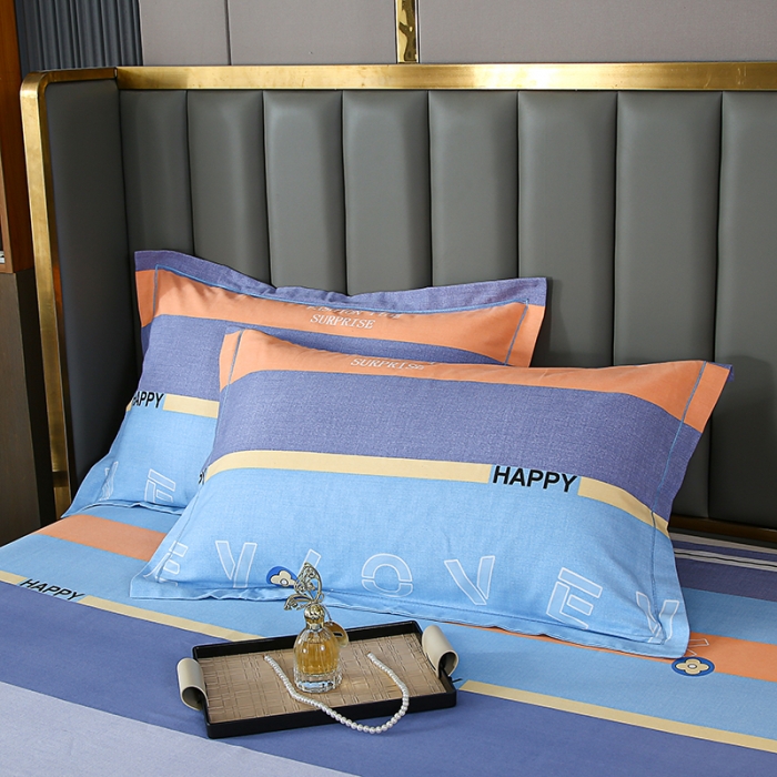 91家纺网 家纺一手货源 找家纺 畅畅 2024爆款全棉喷气活性印花磨毛四件套 YY酷派生活-蓝