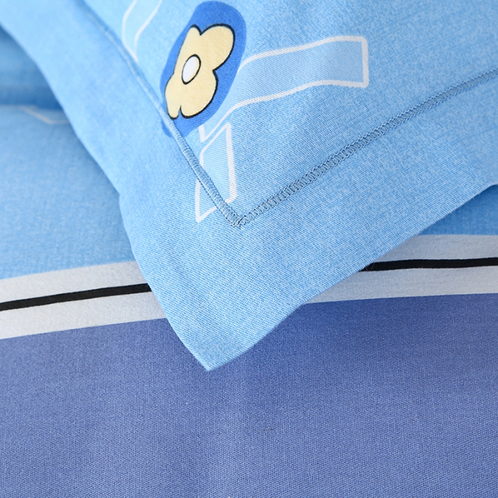 91家纺网 家纺一手货源 找家纺 畅畅 2024爆款全棉喷气活性印花磨毛四件套 YY酷派生活-蓝