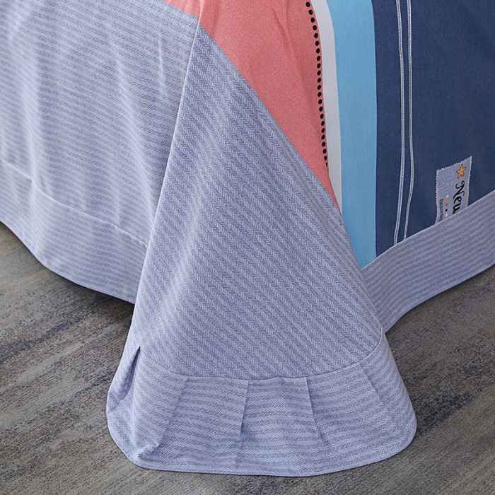 91家纺网 家纺一手货源 找家纺 畅畅 2024爆款全棉喷气活性印花磨毛四件套 YY炫彩时光粉