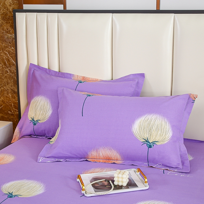 91家纺网 家纺一手货源 找家纺 畅畅 2024爆款全棉喷气活性印花磨毛四件套 花妍秀-紫