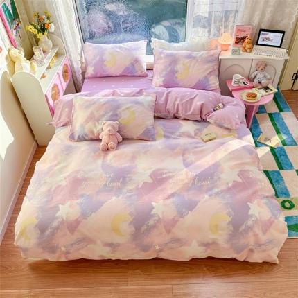 91家纺网 家纺一手货源 找家纺 （总）名兮 2023全棉印花四件套纯棉网红花卉卡通三件套床单款被套直播