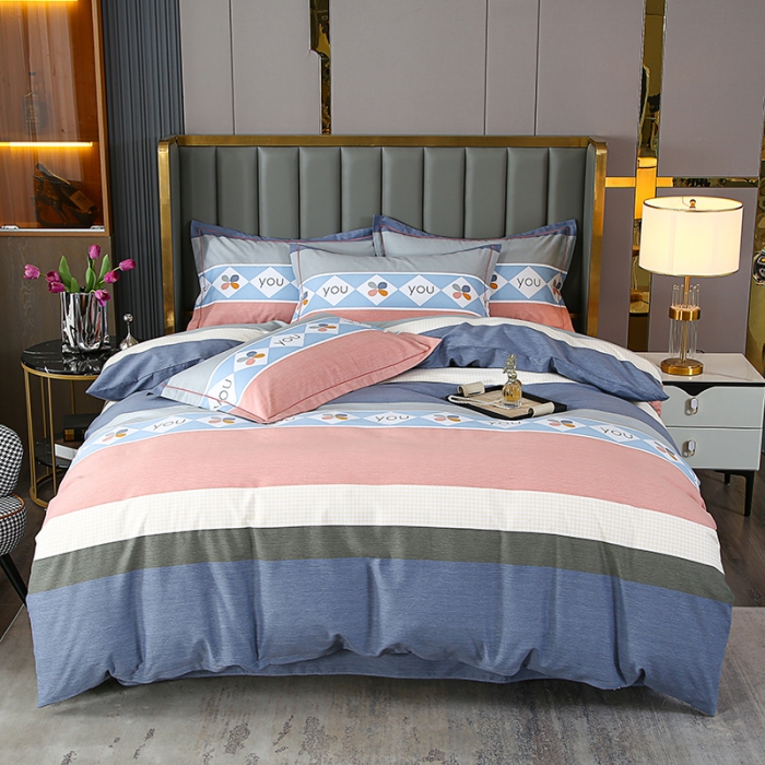 91家纺网 家纺一手货源 找家纺 畅畅 2024爆款全棉喷气活性印花磨毛四件套 卡米洛-桔