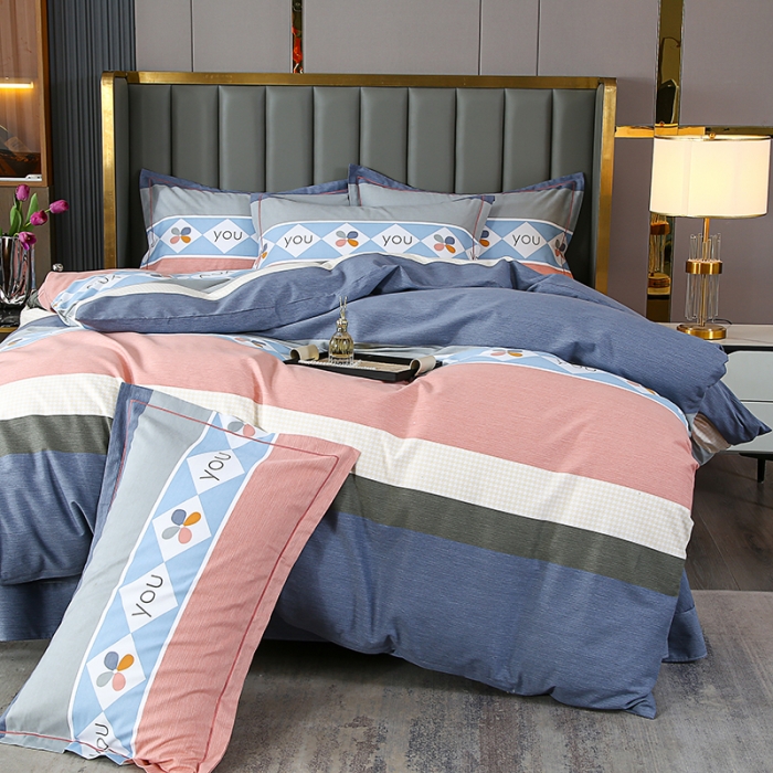 91家纺网 家纺一手货源 找家纺 畅畅 2024爆款全棉喷气活性印花磨毛四件套 卡米洛-桔