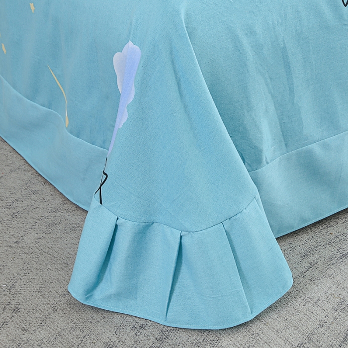 91家纺网 家纺一手货源 找家纺 畅畅 2024爆款全棉喷气活性印花磨毛四件套 流星雨-蓝