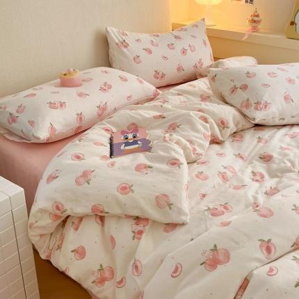 91家纺网 家纺一手货源 找家纺 （总）川悦生活 2023新款全棉双层纱印花四件套