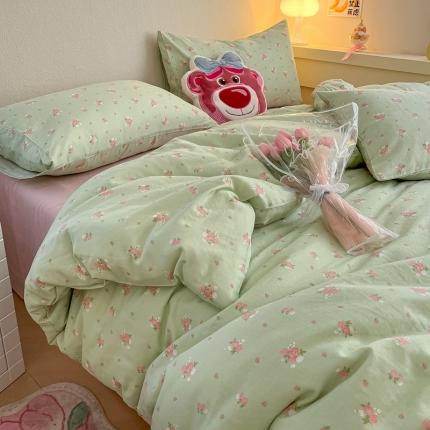 91家纺网 家纺一手货源 找家纺 （总）川悦生活 2023新款全棉双层纱印花四件套