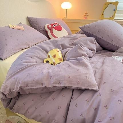 91家纺网 家纺一手货源 找家纺 （总）川悦生活 2023新款全棉双层纱印花四件套