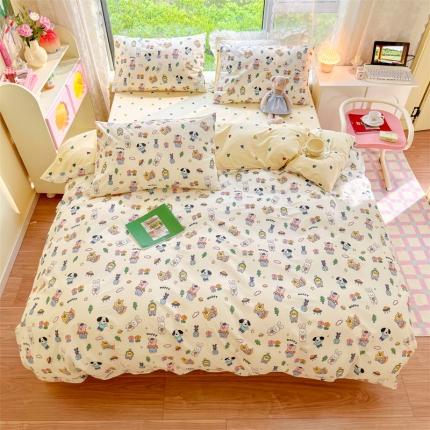 名兮 2023新款全棉四件套 动物派对