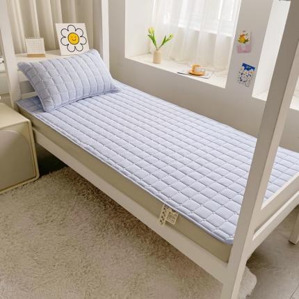 雅萱家纺 2023新款亲肤大豆纤维学生床垫 灰蓝