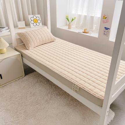 雅萱家纺 2023新款亲肤大豆纤维学生床垫 驼色