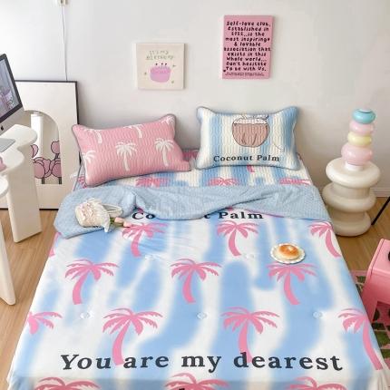 91家纺网 家纺一手货源 找家纺 （总）顾里家纺 2023新款凉席豆豆夏被套件