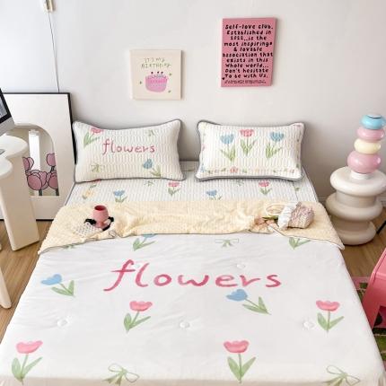 91家纺网 家纺一手货源 找家纺 （总）顾里家纺 2023新款凉席豆豆夏被套件