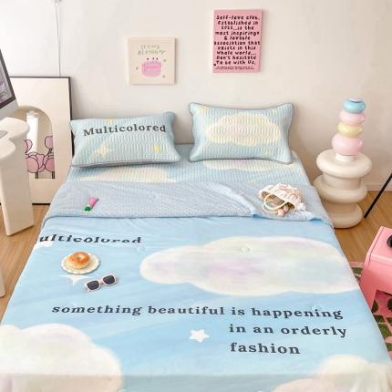 91家纺网 家纺一手货源 找家纺 （总）顾里家纺 2023新款凉席豆豆夏被套件