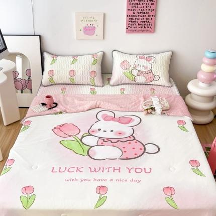 91家纺网 家纺一手货源 找家纺 （总）顾里家纺 2023新款凉席豆豆夏被套件