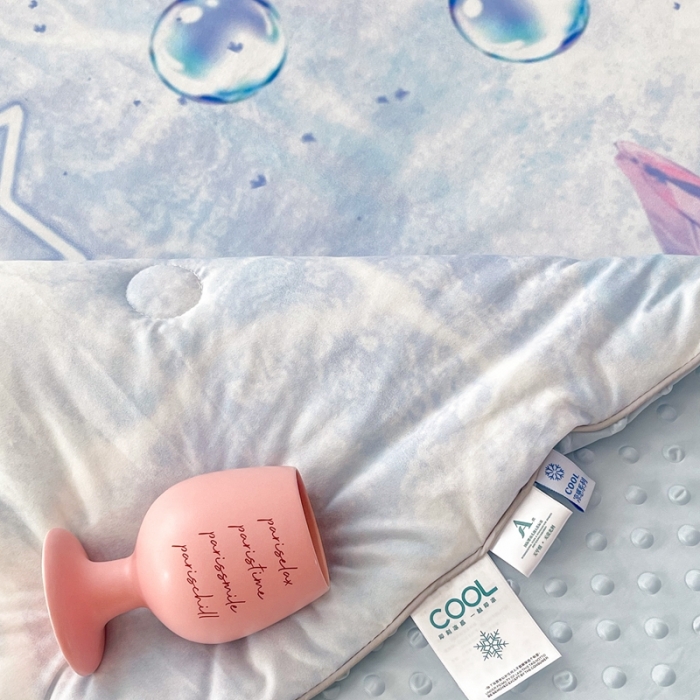 91家纺网 家纺一手货源 找家纺 顾里家纺 2023新款凉席豆豆夏被套件 海洋贝壳