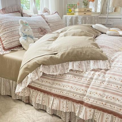 91家纺网 家纺一手货源 找家纺 （总）艾唯希 2024新款法式花边全棉四件套