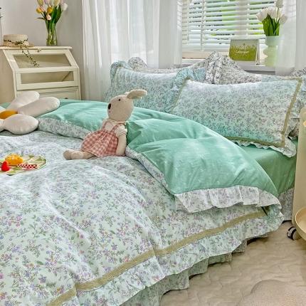 91家纺网 家纺一手货源 找家纺 （总）艾唯希 2024新款法式花边全棉四件套