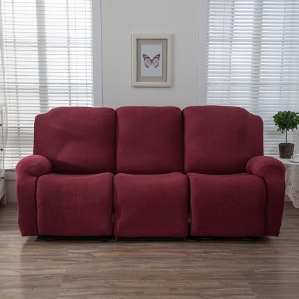 91家纺网 家纺一手货源 找家纺 飞翔家纺 2023新款防泼水玉米绒芝华士沙发套 酒红