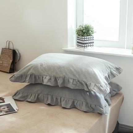 91家纺网 家纺一手货源 找家纺 （总）春皖 2023新款色织花边枕套