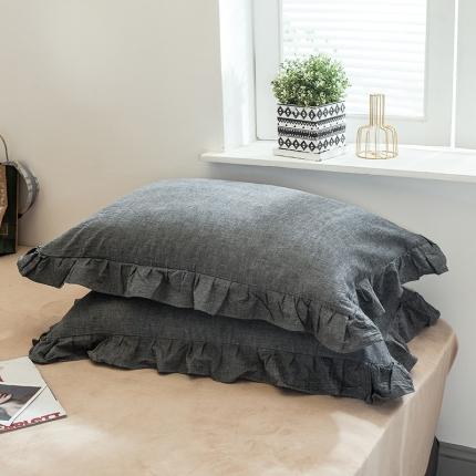 91家纺网 家纺一手货源 找家纺 （总）春皖 2023新款色织花边枕套