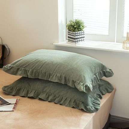 91家纺网 家纺一手货源 找家纺 （总）春皖 2023新款色织花边枕套