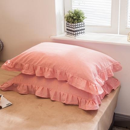 91家纺网 家纺一手货源 找家纺 （总）春皖 2023新款色织花边枕套