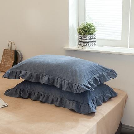 91家纺网 家纺一手货源 找家纺 （总）春皖 2023新款色织花边枕套