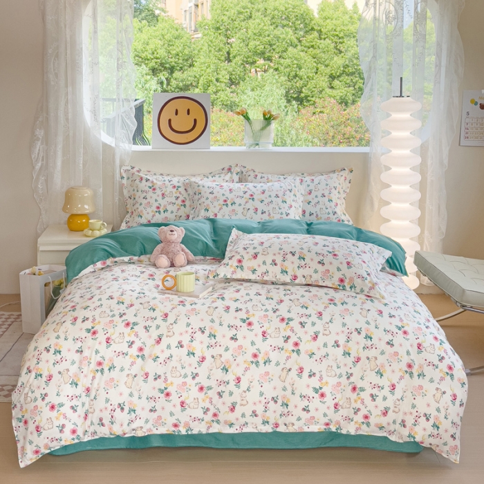 91家纺网 家纺一手货源 找家纺 （总）布可家纺 2025新款水洗磨毛印花四件套（提供买家秀）