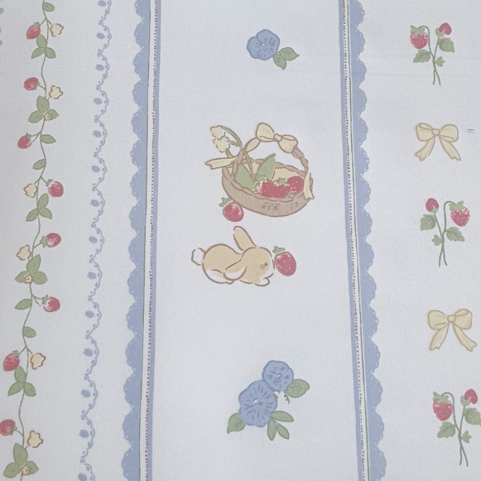 91家纺网 家纺一手货源 找家纺 布可家纺 2025新款水洗磨毛印花四件套（提供买家秀） 草莓兔