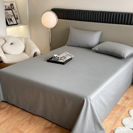 91家纺网 家纺一手货源 找家纺 （总）琪格格 2023新款60支长绒棉小方格提花单品床单和枕套