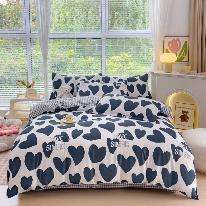 91家纺网 家纺一手货源 找家纺 布可家纺 2025新款水洗磨毛印花四件套（提供买家秀） 简尚