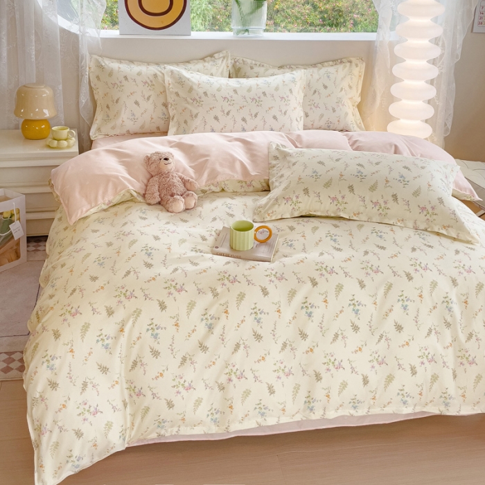 91家纺网 家纺一手货源 找家纺 布可家纺 2025新款水洗磨毛印花四件套（提供买家秀） 生机