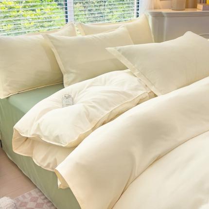 布可家纺 2025新款水洗磨毛印花四件套（提供买家秀） 香草黄