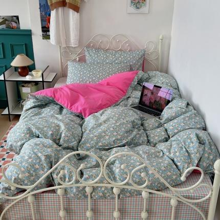 91家纺网 家纺一手货源 找家纺 （总）希文 2023新款40s全棉印花色织水洗棉混搭麻绳款四件套