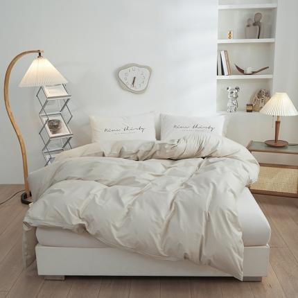 91家纺网 家纺一手货源 找家纺 总钰伶 2025新款纯色被套13372斜纹喷气纯棉单品被套