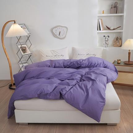 91家纺网 家纺一手货源 找家纺 总钰伶 2025新款纯色被套13372斜纹喷气纯棉单品被套