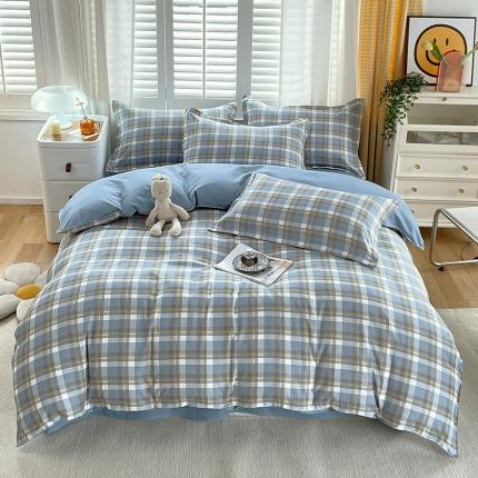 好亿来家纺 2025新款无印风植物羊绒加厚斜纹磨毛单被套 莫妮卡