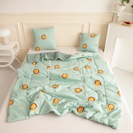 91家纺网 家纺一手货源 找家纺 翰轩家居 2023新款全棉印花小清新豆豆绒抱枕被 辛巴达