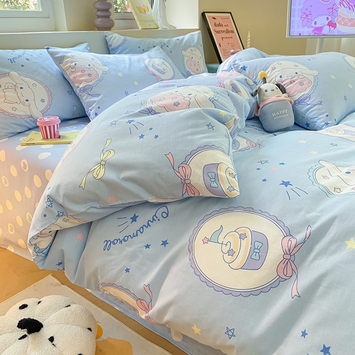 91家纺网 家纺一手货源 找家纺 （总）金爱家 2023新款三丽鸥正版授权纯棉印花系列四件套