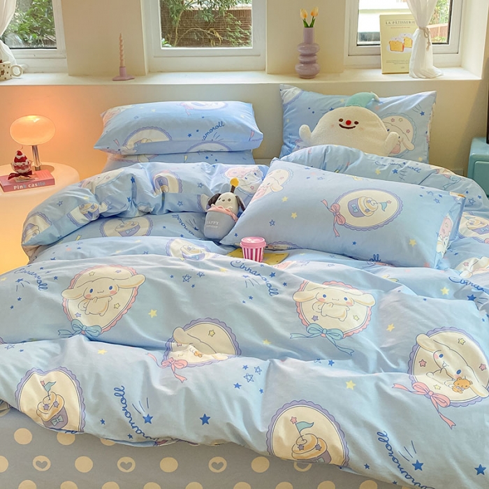 91家纺网 家纺一手货源 找家纺 （总）金爱家 2023新款三丽鸥正版授权纯棉印花系列四件套