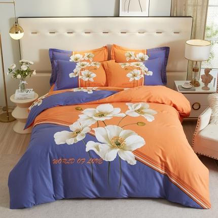 91家纺网 家纺一手货源 找家纺 （总）格里芬家纺 2023新款全棉大版磨毛纯棉生态磨毛四件套