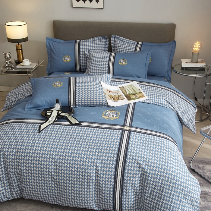 91家纺网 家纺一手货源 找家纺 格里芬家纺 2023新款全棉大版磨毛纯棉生态磨毛四件套 巴乔