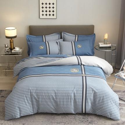 格里芬家纺 2023新款全棉大版磨毛纯棉生态磨毛四件套 巴乔