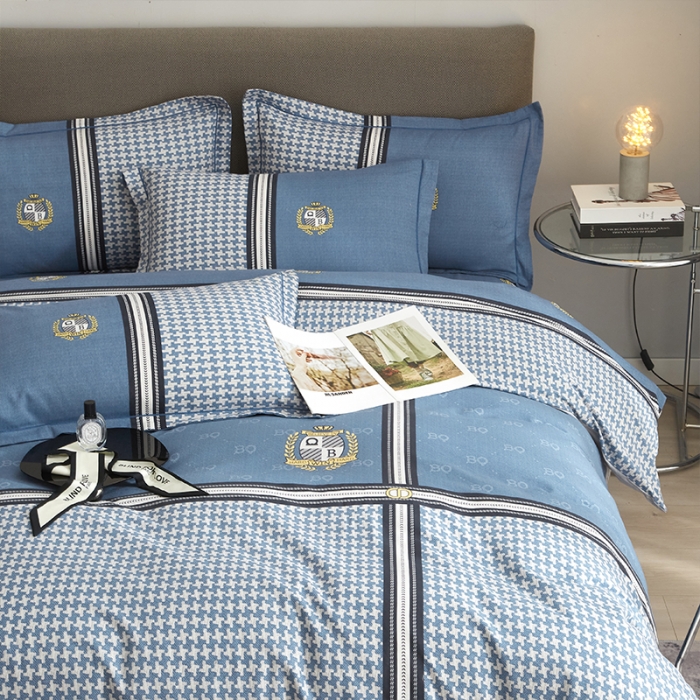 91家纺网 家纺一手货源 找家纺 格里芬家纺 2023新款全棉大版磨毛纯棉生态磨毛四件套 巴乔